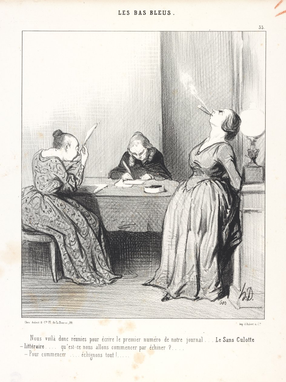 Here We Are Gathered to Write the First Issue of Our Newspaper... by Honoré Daumier