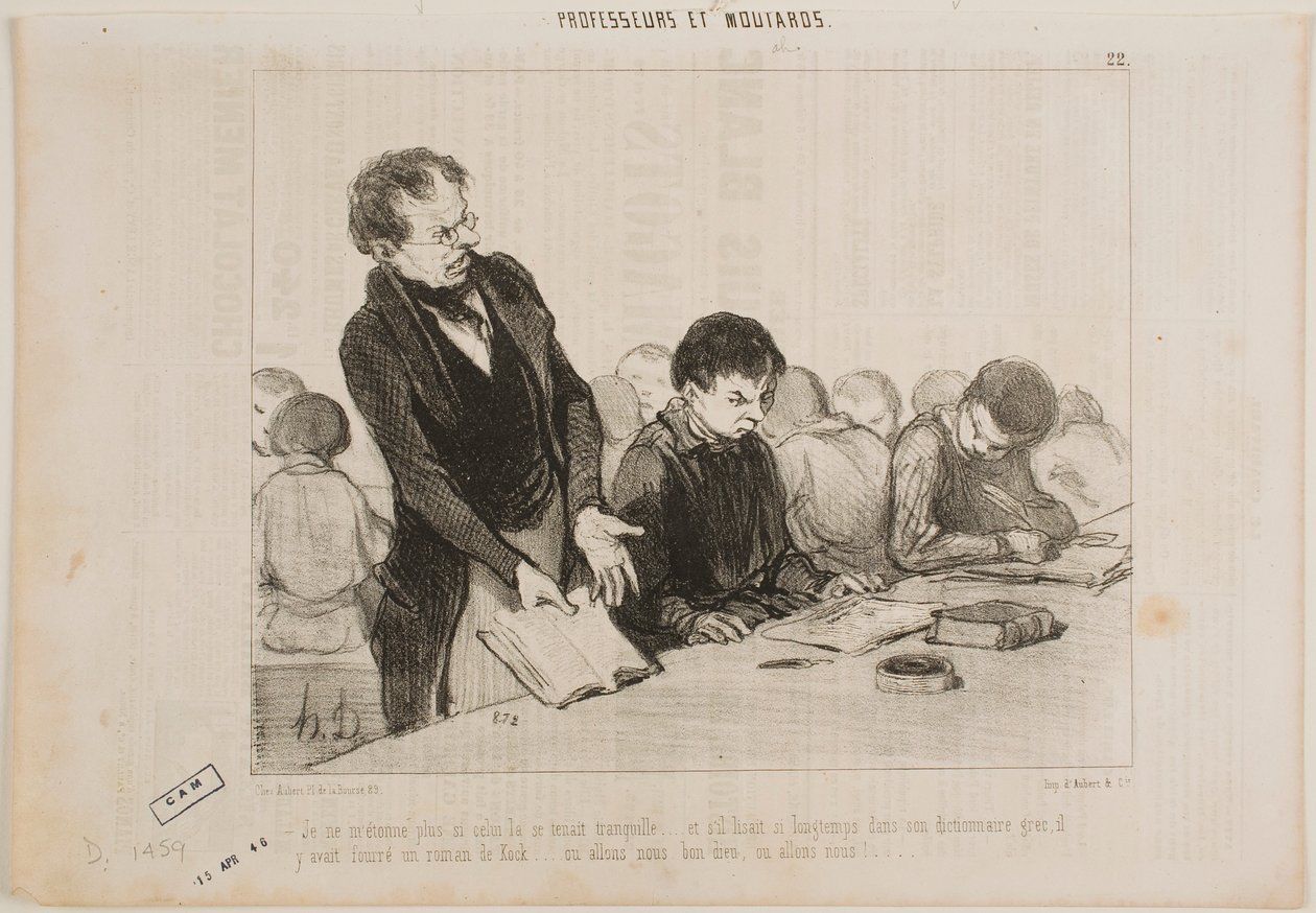 Now I understand why this chap was so quiet all the time… by Honoré Daumier