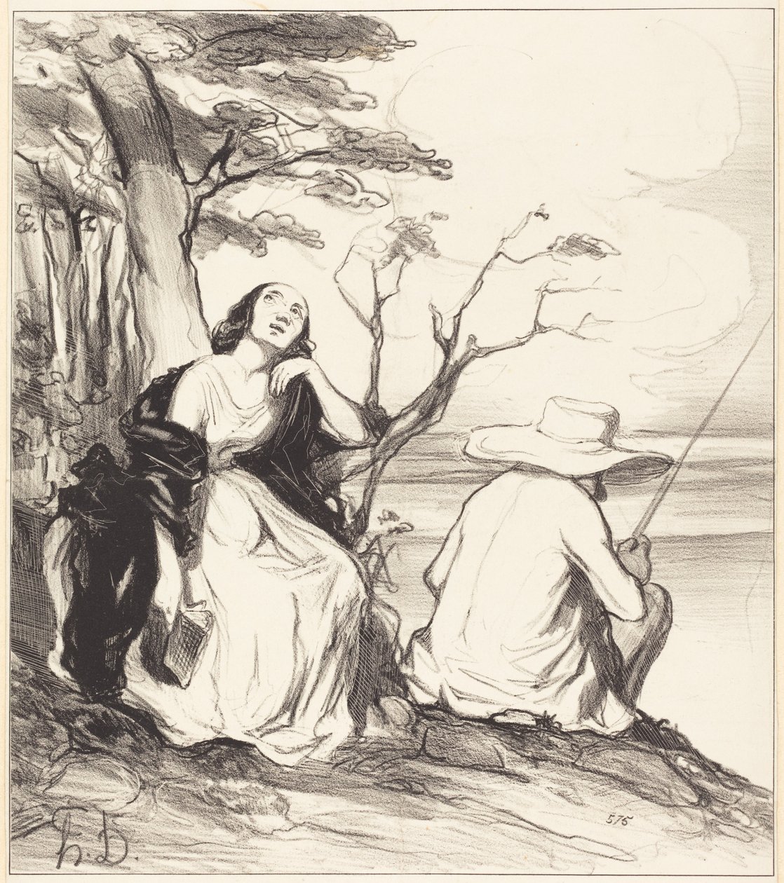 Oh sorrow!... to have dreamed... a husband... by Honoré Daumier
