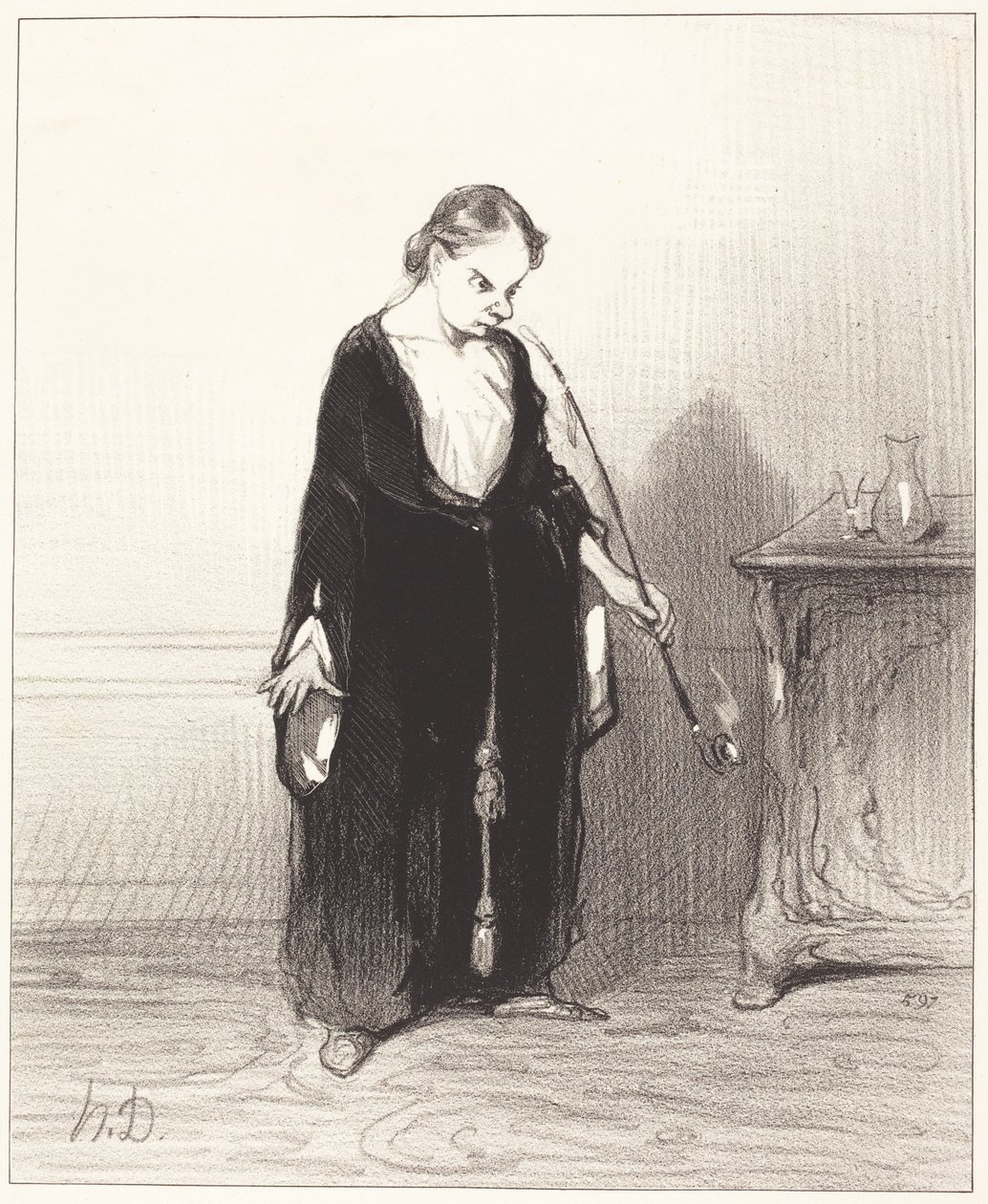 Oh pleasure of opium that you take from me!... by Honoré Daumier