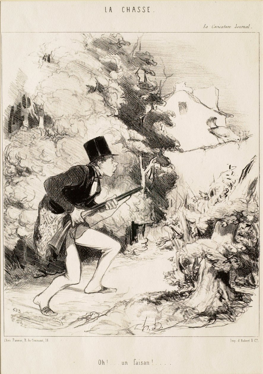 Oh!..A Pheasant! by Honoré Daumier