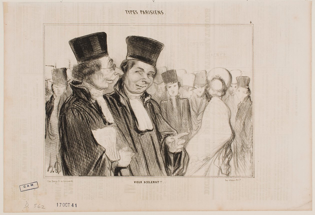 Old Villain!! by Honoré Daumier