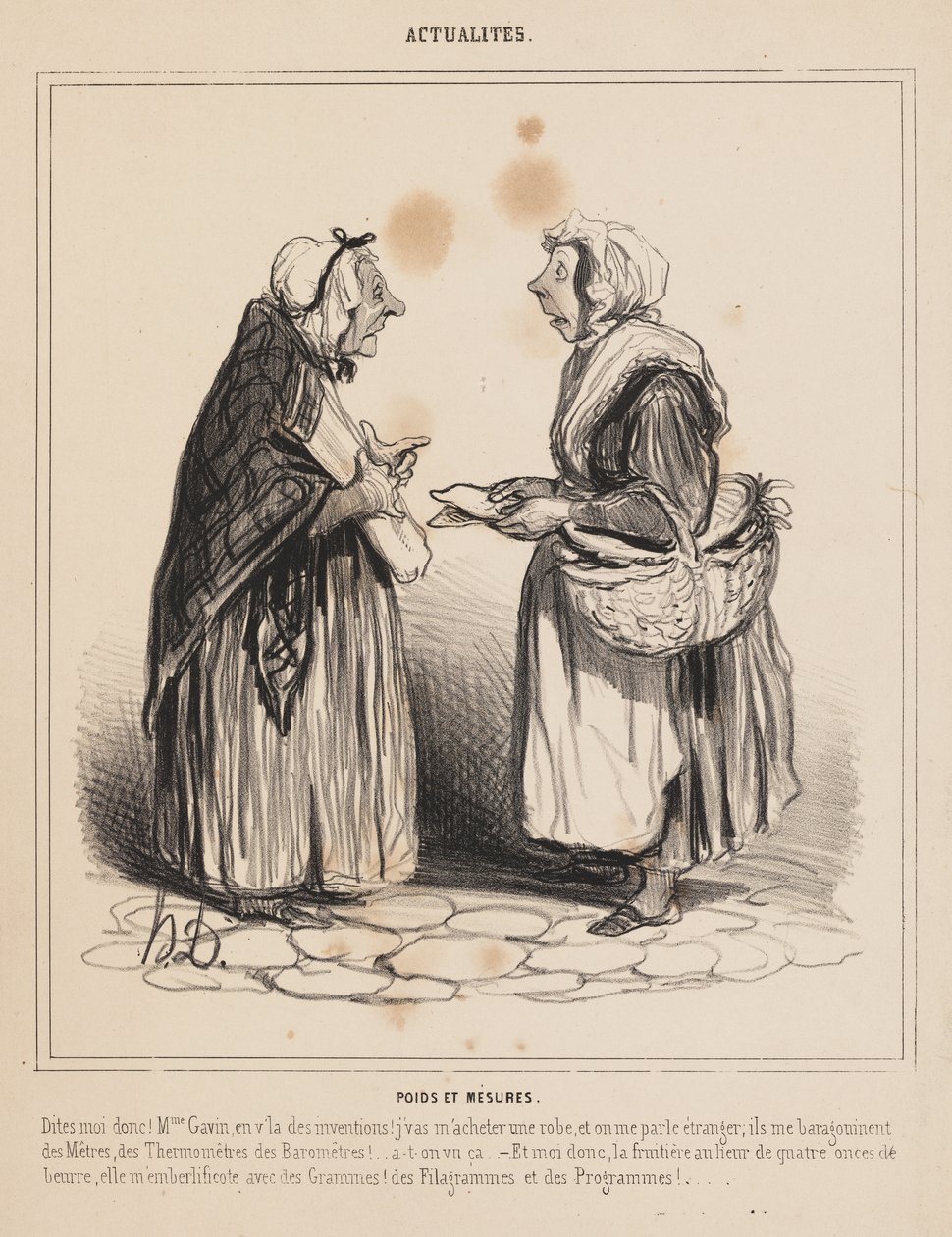 Weights and Measures, from "Actualités" by Honoré Daumier