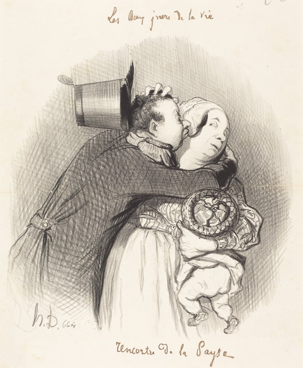 Meeting of the Countrywoman by Honoré Daumier