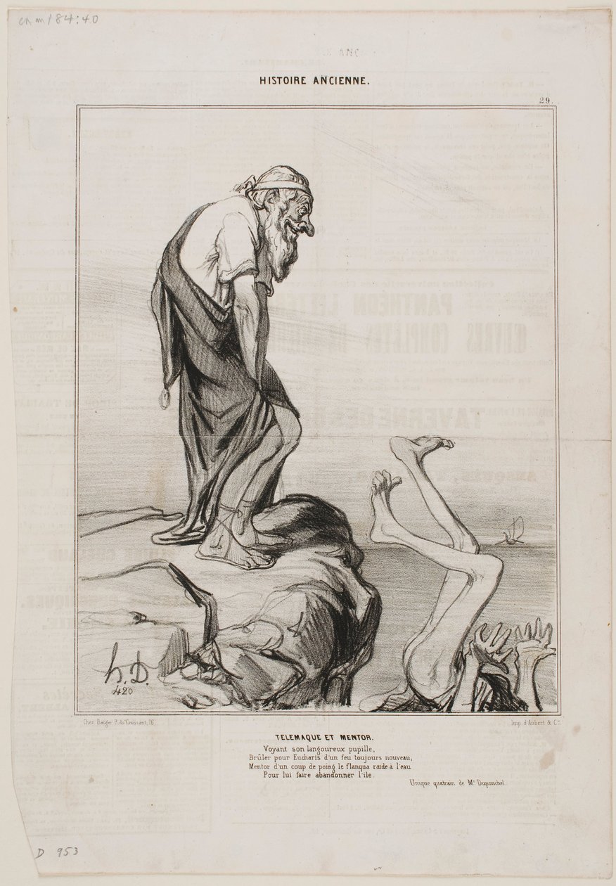 Telemachus and Mentor by Honoré Daumier
