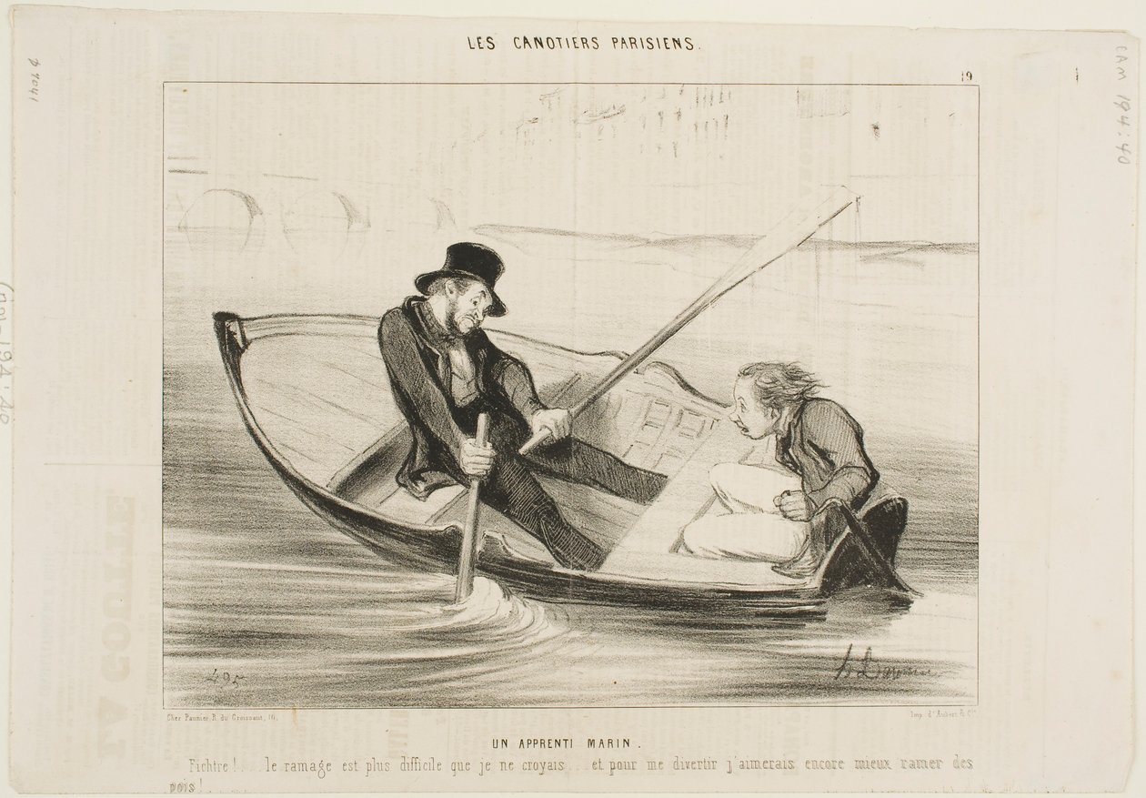 The Novice Sailor by Honoré Daumier