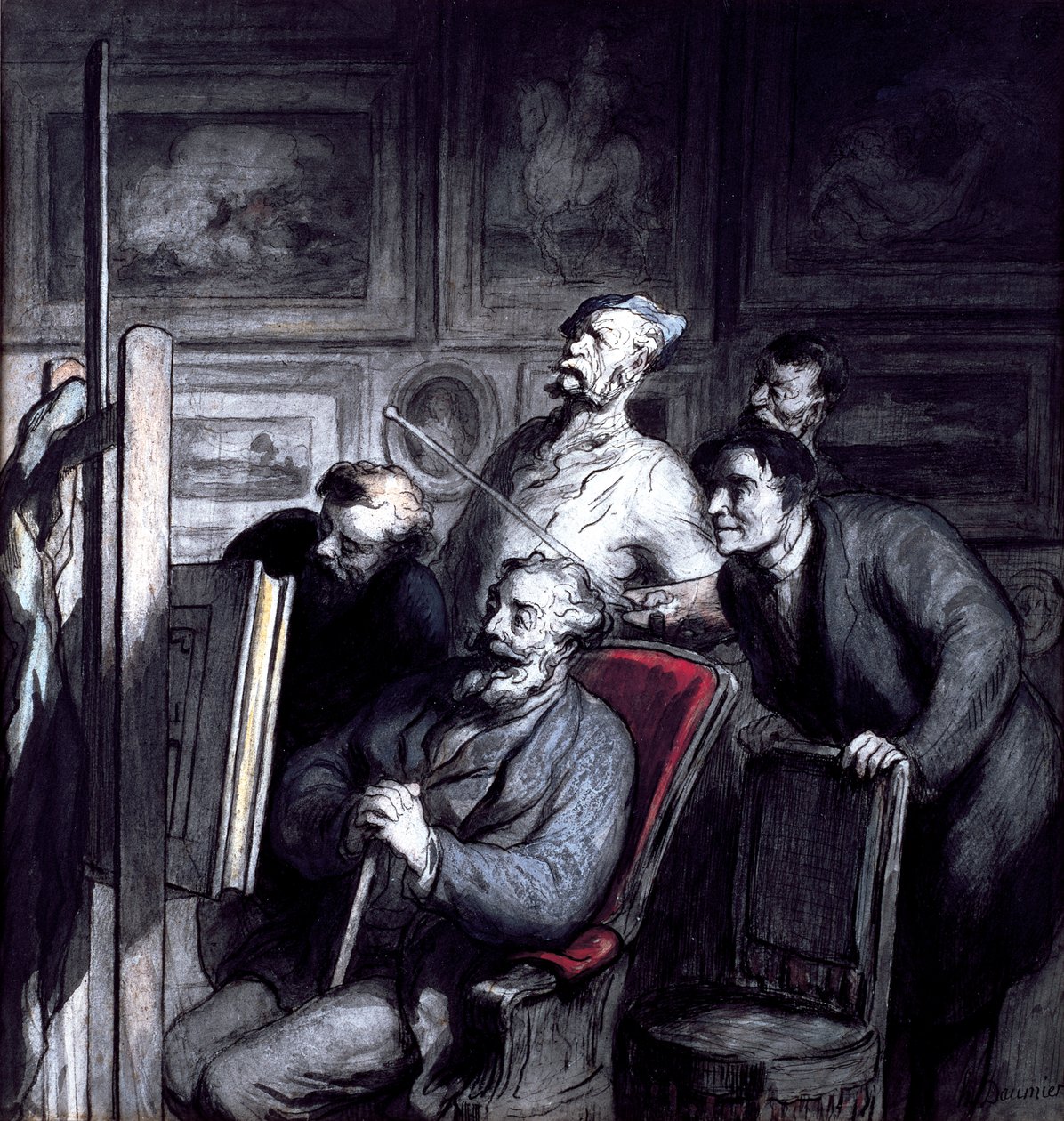 The Amateurs by Honoré Daumier