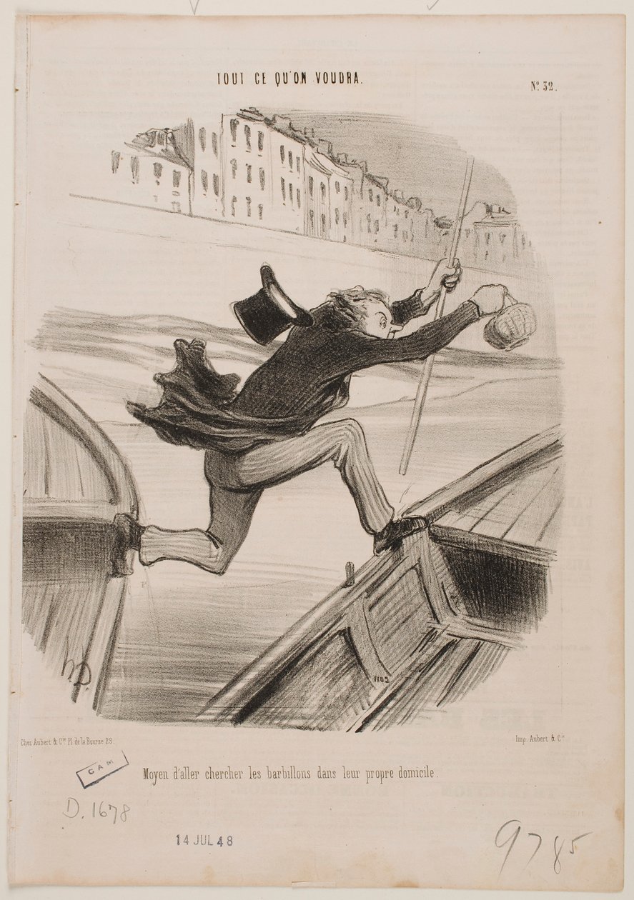 The Best Method for Catching Fish by Honoré Daumier