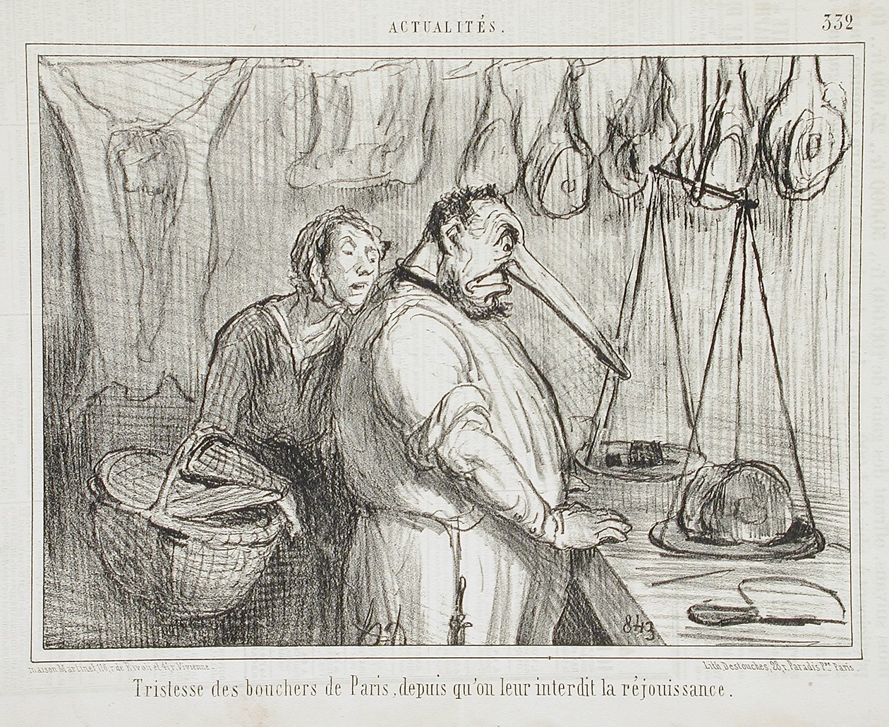 Sadness of the Butchers of Paris by Honoré Daumier