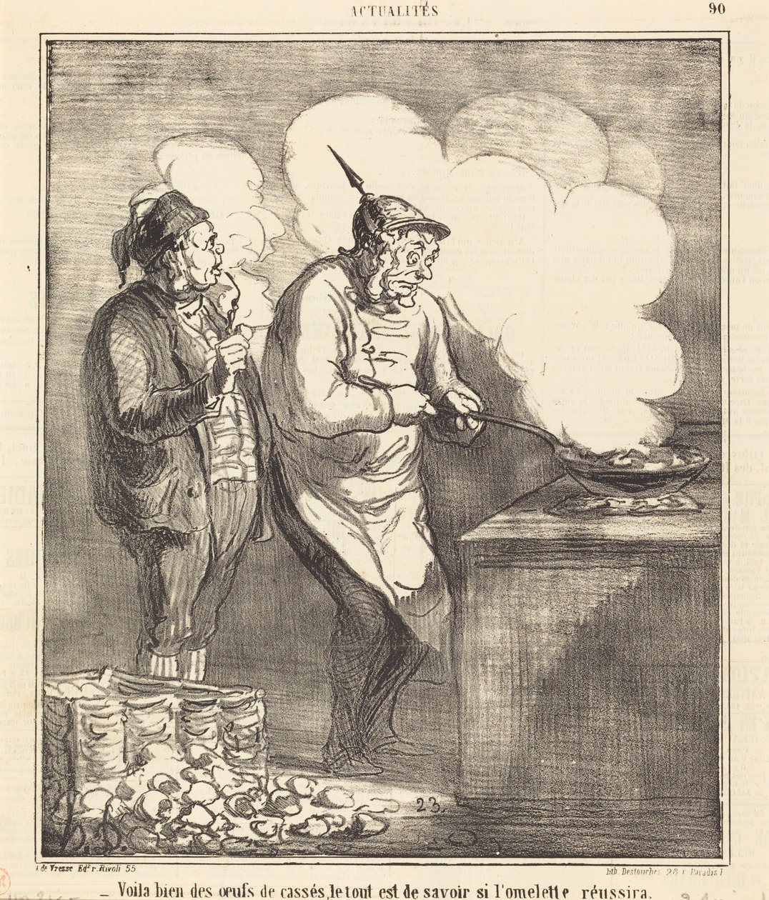 There are indeed many broken eggs... by Honoré Daumier