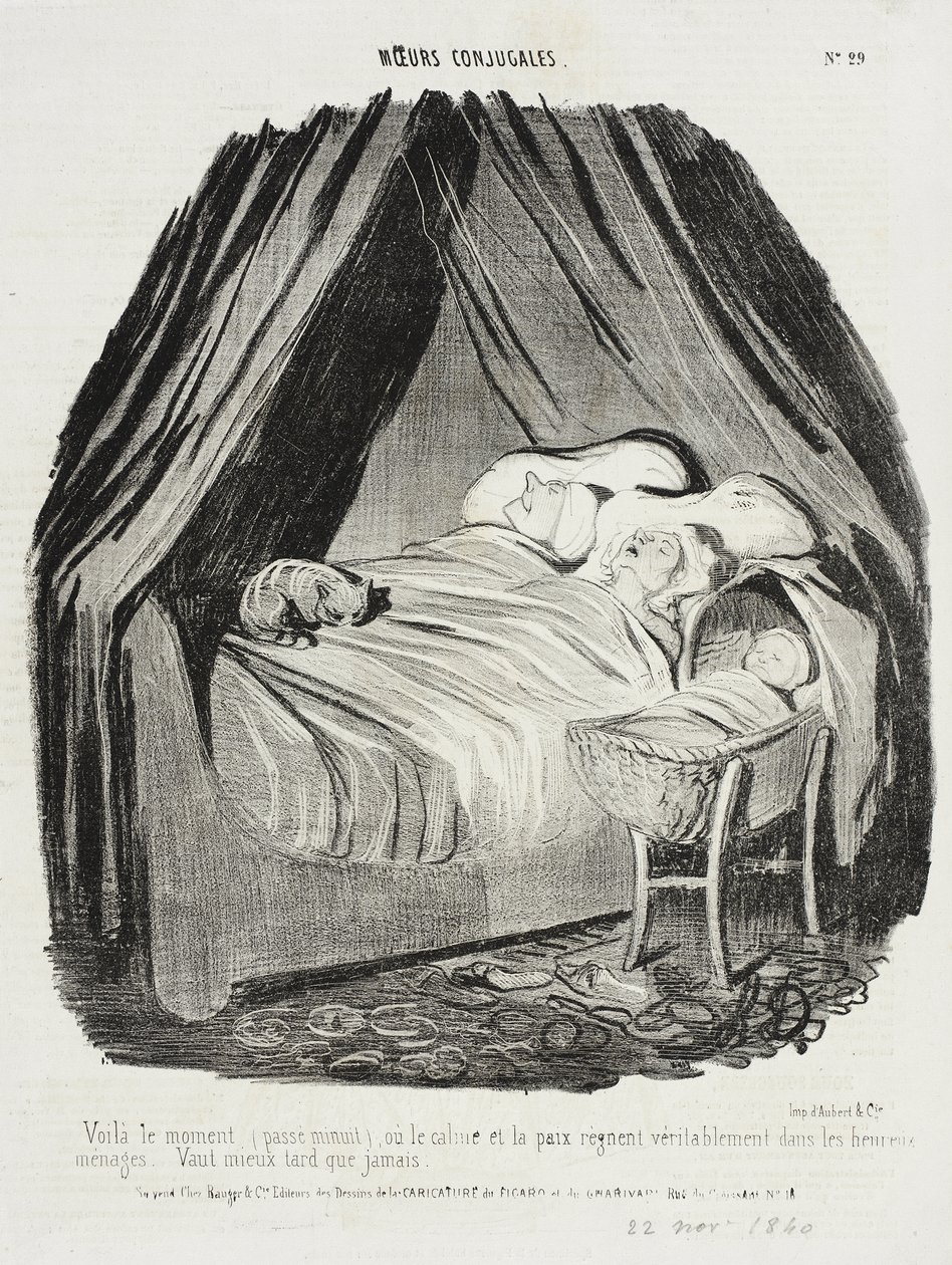 Here is the Moment (Past Midnight) Where Calm and Peace Reign by Honoré Daumier
