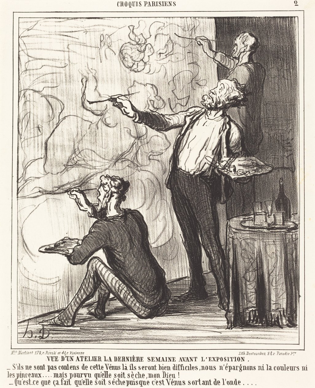 View of a Workshop... Before the Exhibition by Honoré Daumier