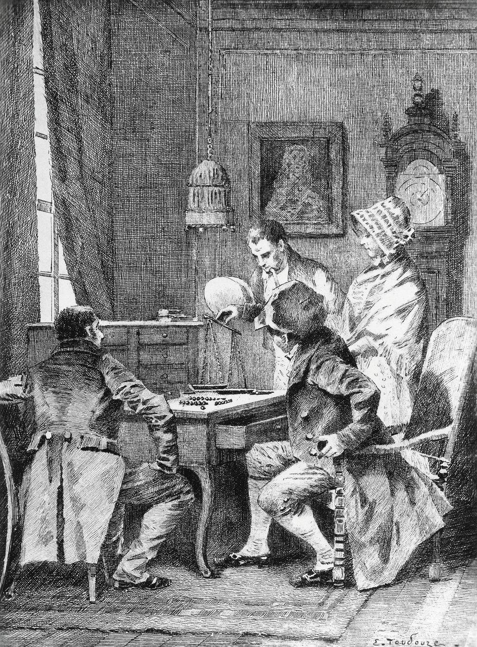 Illustration for Marriage Contract, novel by Honore de Balzac from Human Comedy, published in 1902, Paris by Honore de Balzac