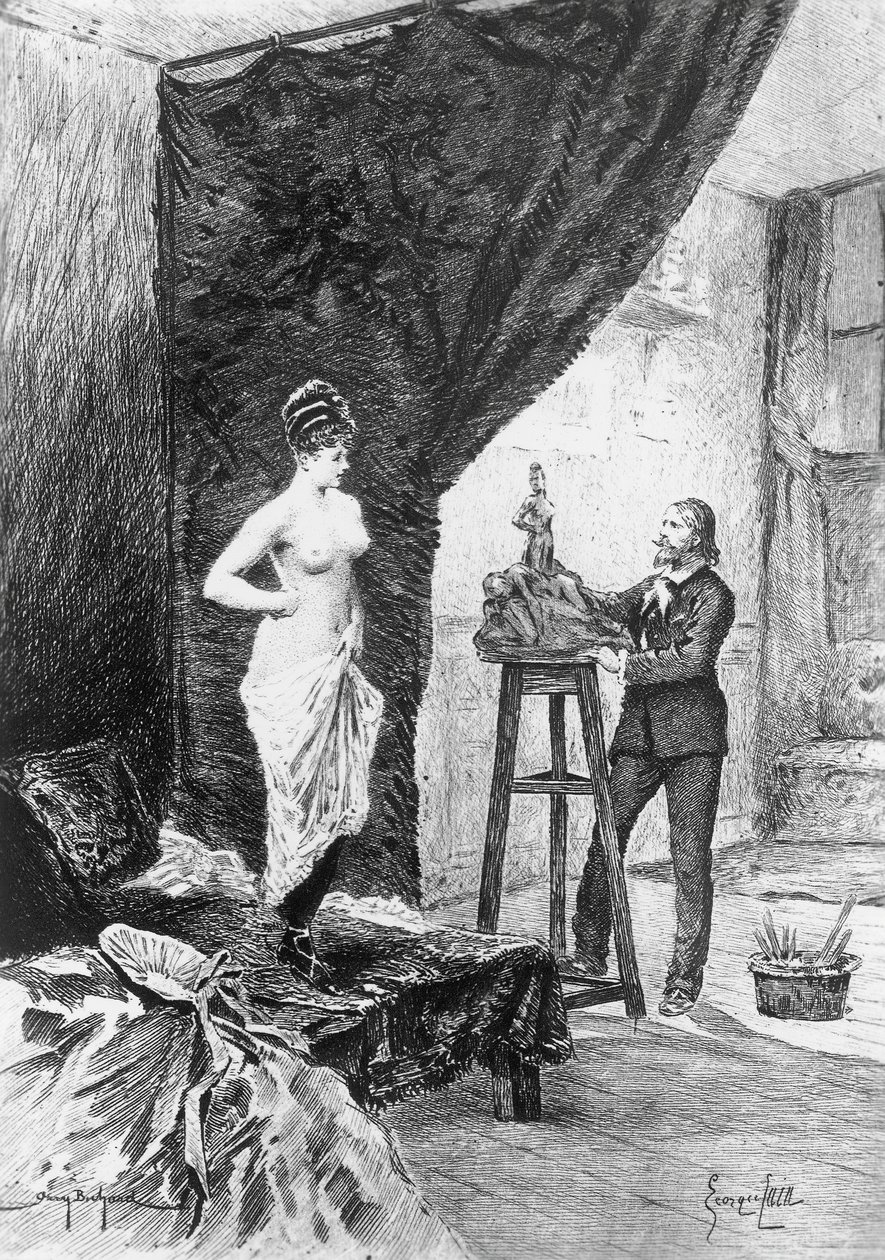 Illustration by Georges Cain for Cousin Bette, Novel by Honore de Balzac