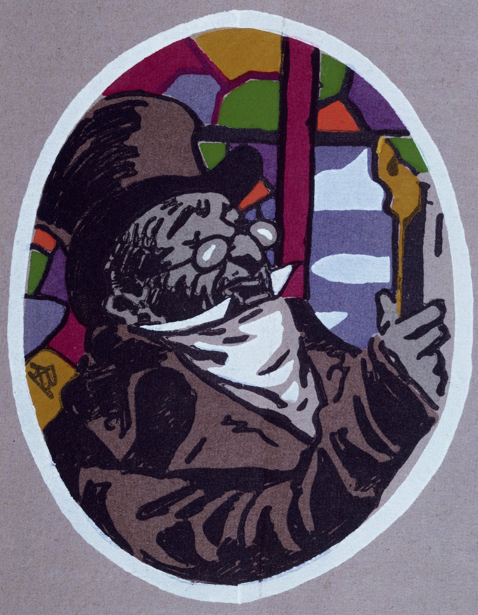 Le cousin Pons, caricature for novel by Honore de Balzac by Honore de Balzac