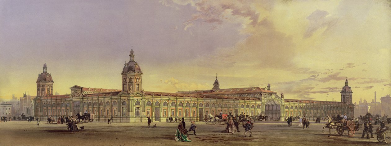 The Metropolitan Meat and Poultry Market, Smithfield, London, 1868, after a Painting by the Architect by Horace Jones