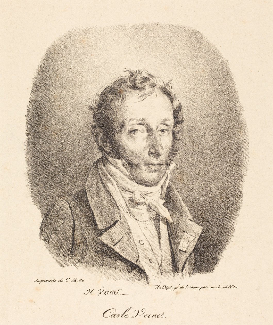 Bust of Carle Vernet by Horace Vernet