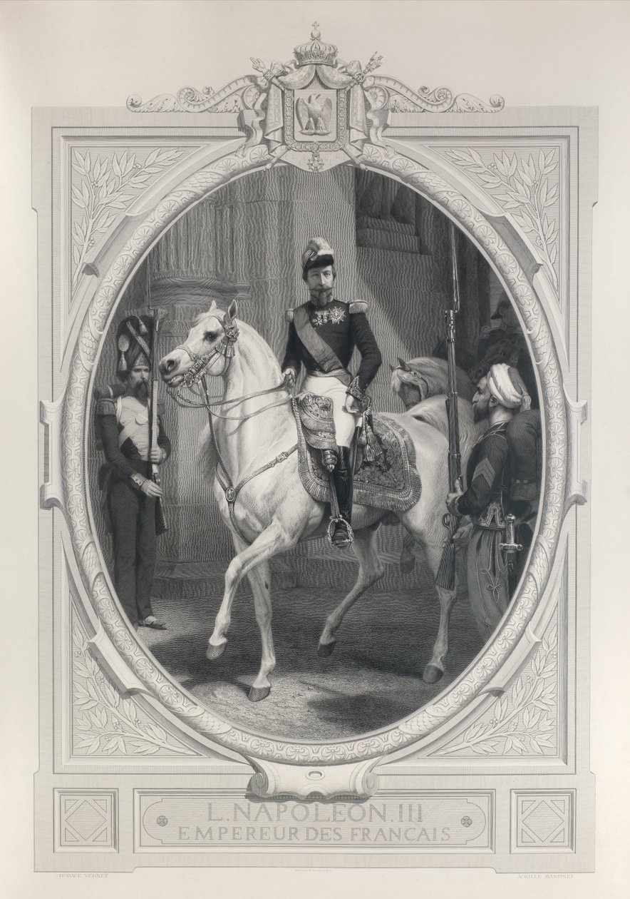 Equestrian Portrait of Napoleon III by Horace Vernet