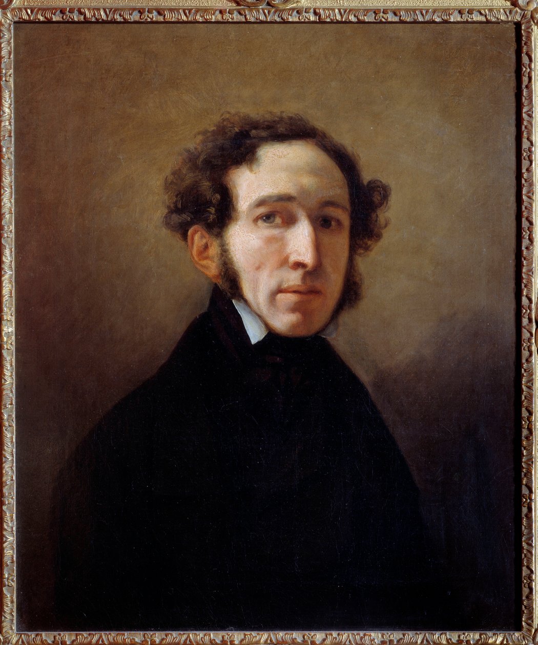 Portrait of Etienne Arago (1802-1892) dramatic author, politician, mayor of Paris by Emile Jean Horace Vernet
