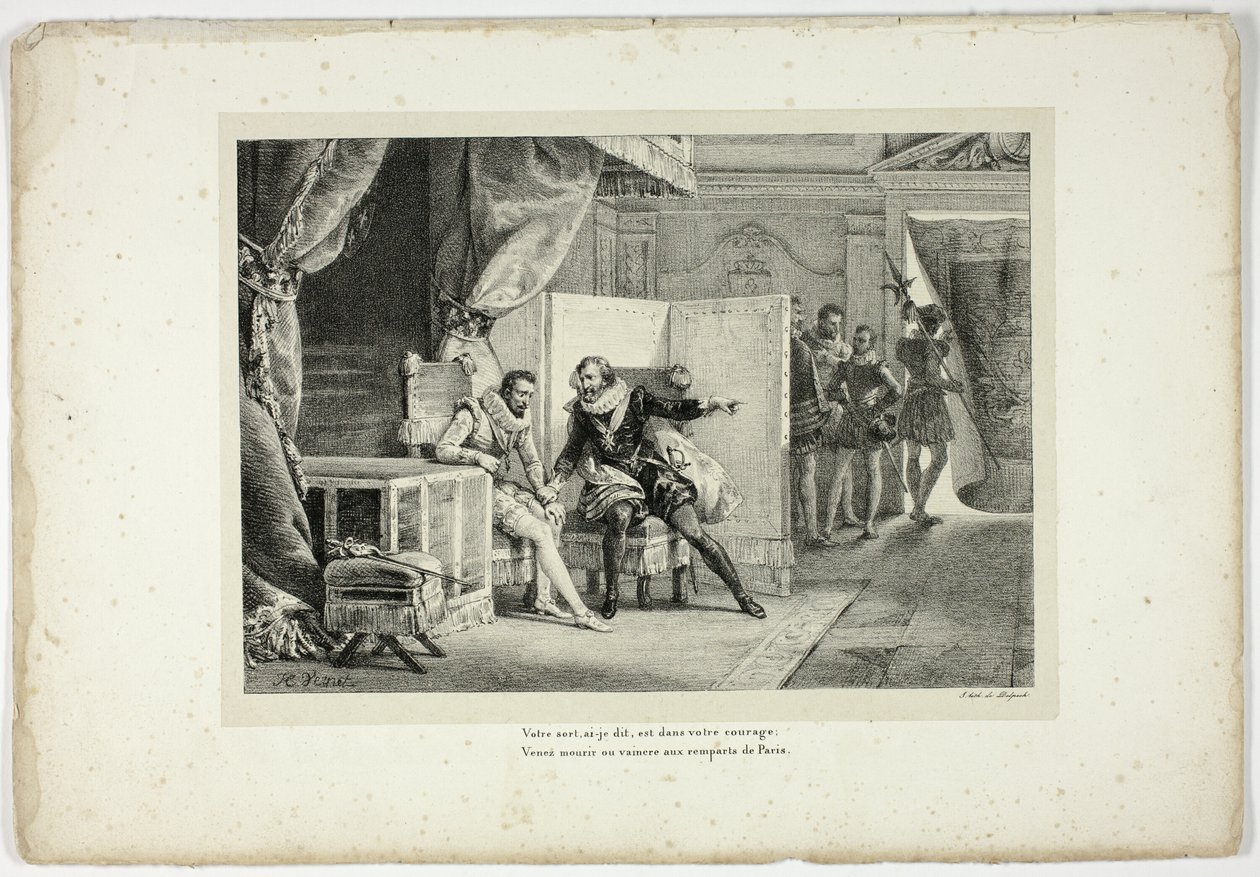 Your fate, I said, is in your courage... by Horace Vernet