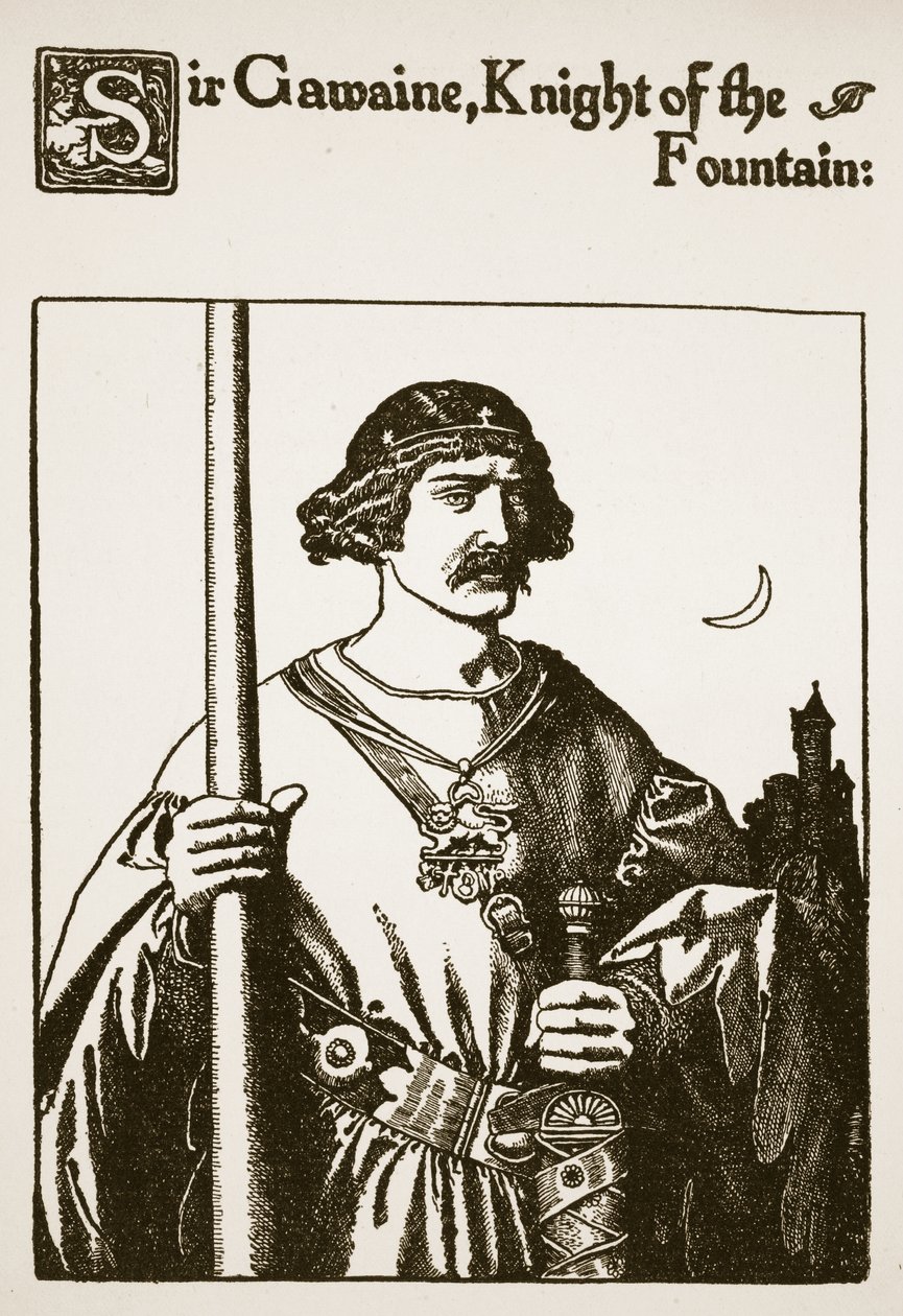Sir Gawaine, Knight of the Fountain, illustration from 