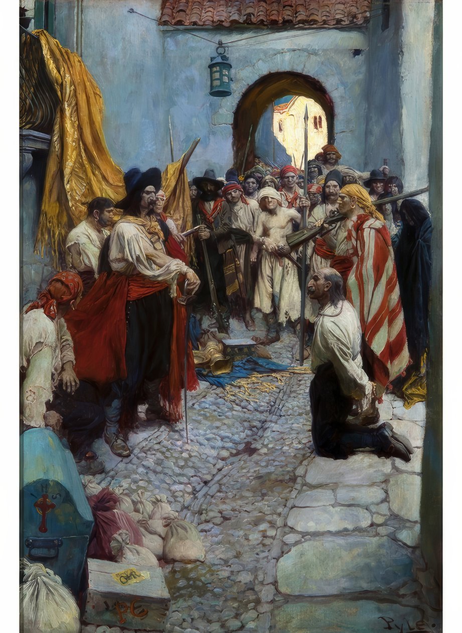 Extorting Tribute from the Citizens by Howard Pyle