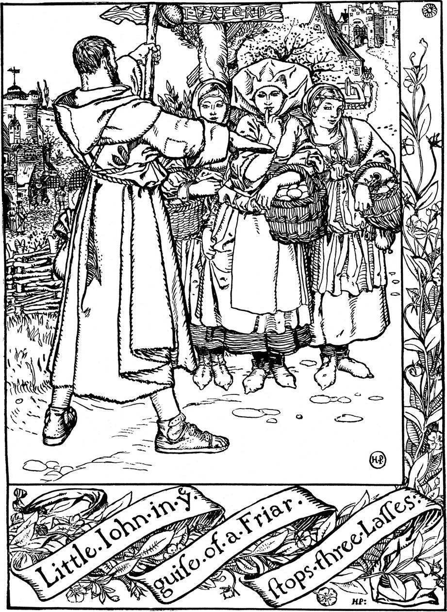 Illustration from the book The Merry Adventures of Robin Hood, by Howard Pyle, 1883 by Howard Pyle