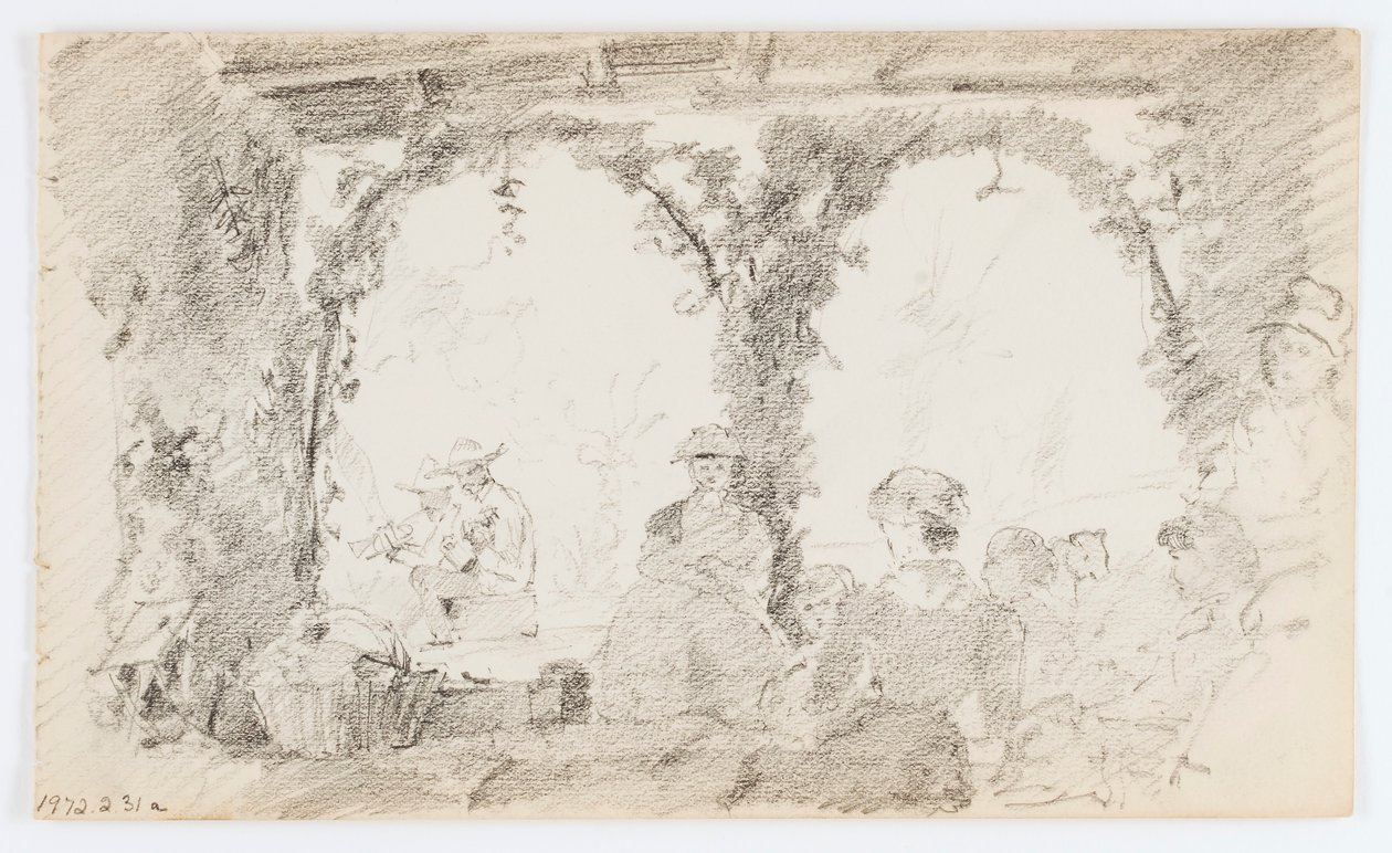 Untitled (Seated Figures and Musicians) by Howard Russell Butler
