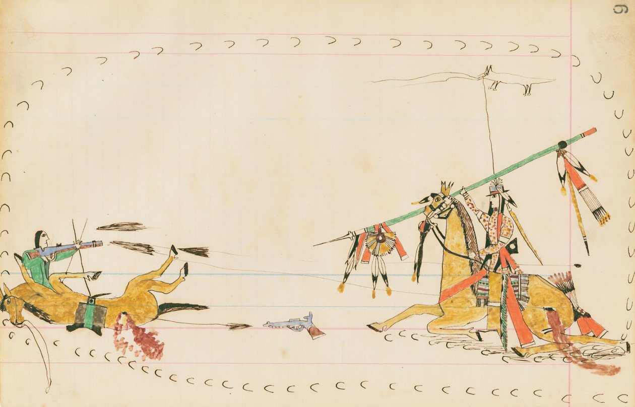 Howling Wolf and Another Warrior by Howling Wolf