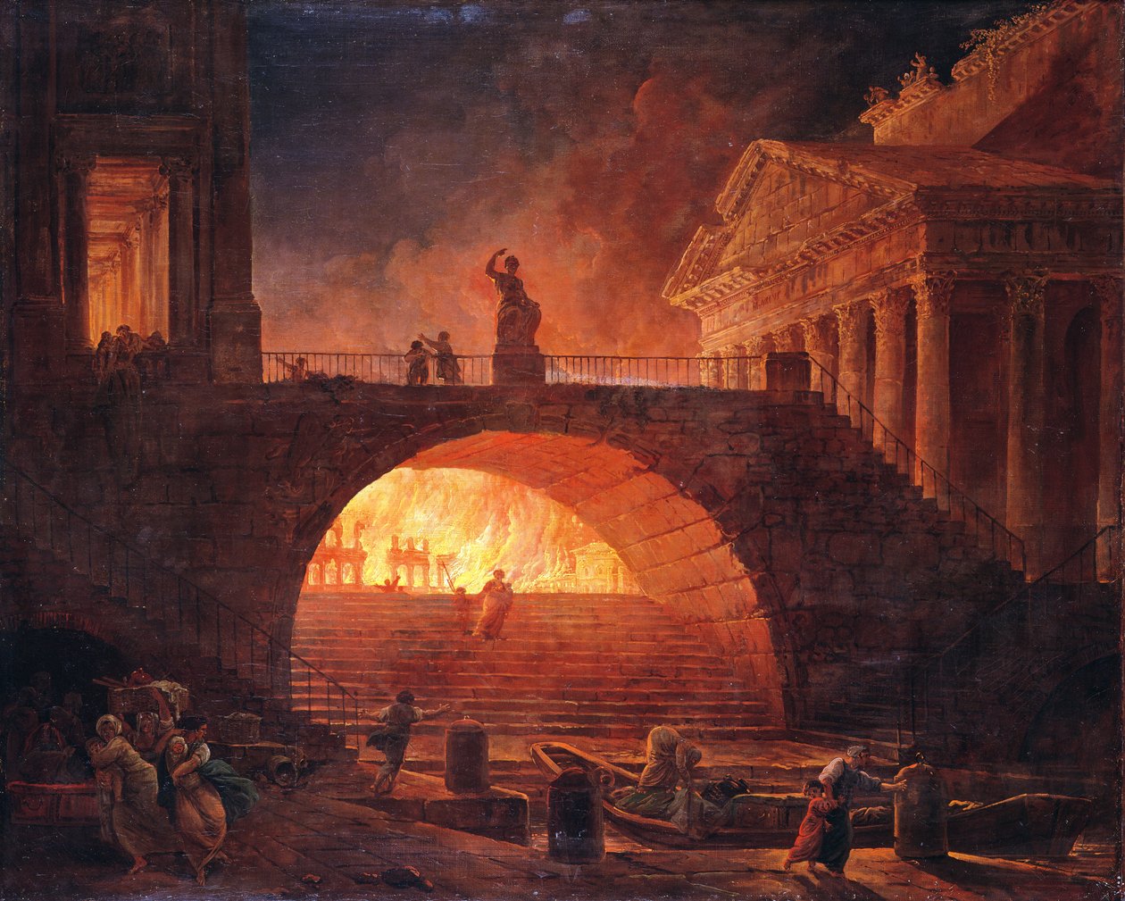 The Fire of Rome by Hubert Robert
