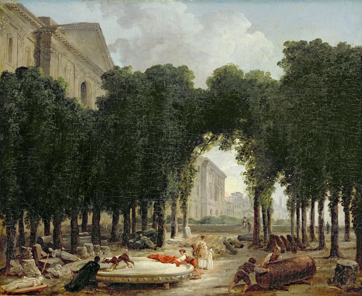 The Louvre and the Gardens of the Infanta, 1798 by Hubert Robert