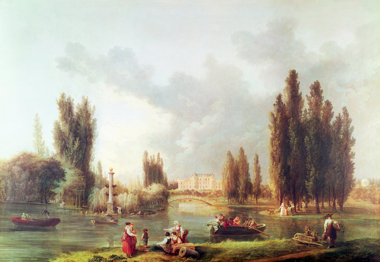 The Park and Chateau at Mereville by Hubert Robert