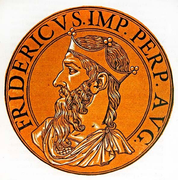 Medallion Portrait of Frederick I Barbarossa by Hubert (after) Goltzius