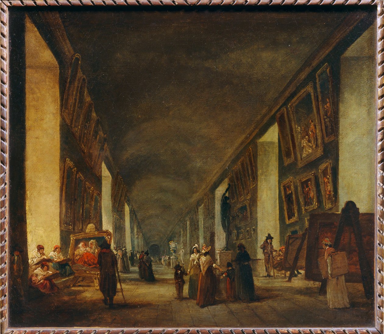 The Grand Gallery by Hubert (circle of) Robert