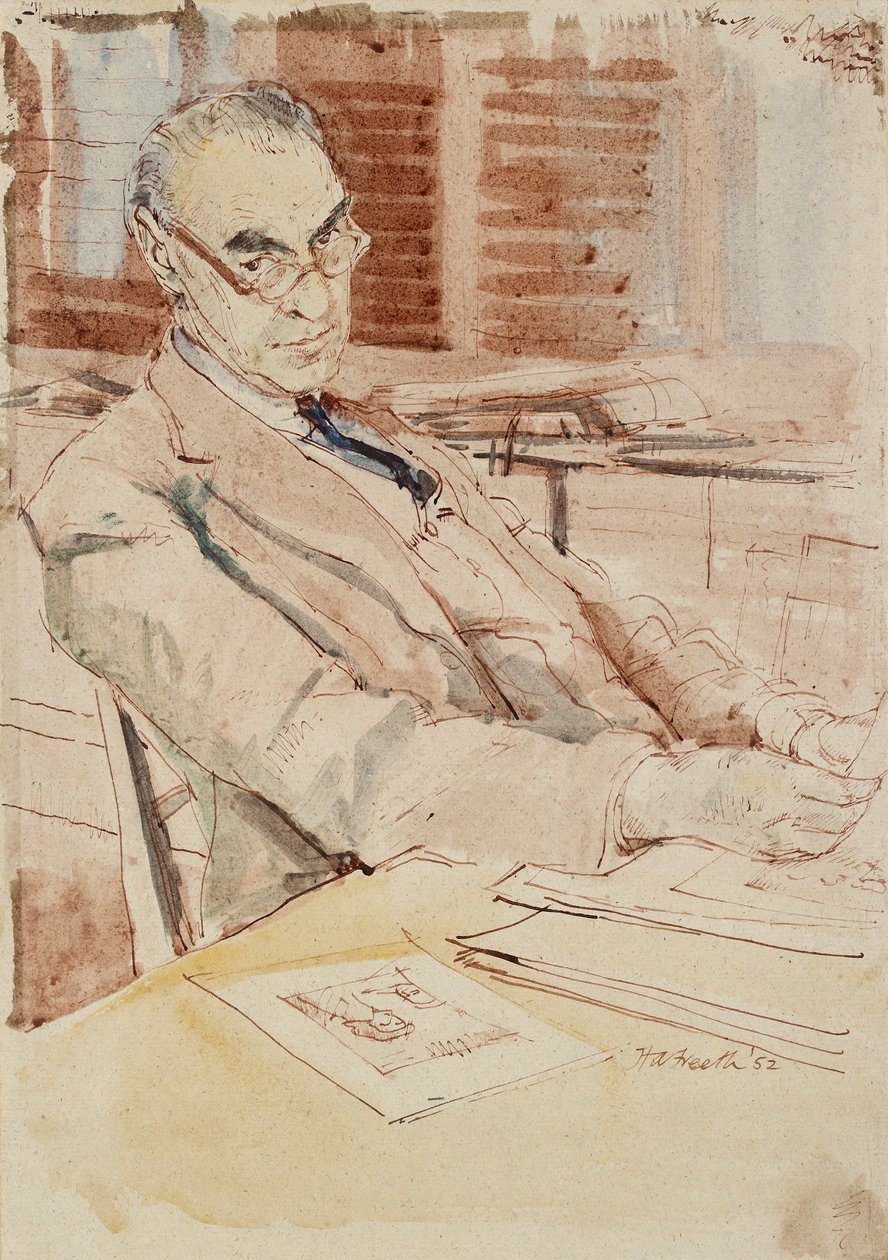 Portrait of Sir Karl Theodore Parker, CBE by Hubert Andrew Freeth
