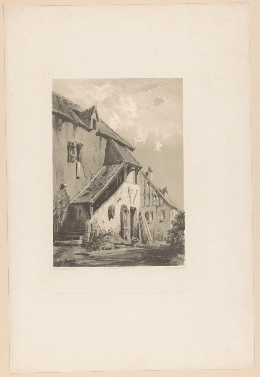 Facade of an Old Farmhouse by Hubert Clerget