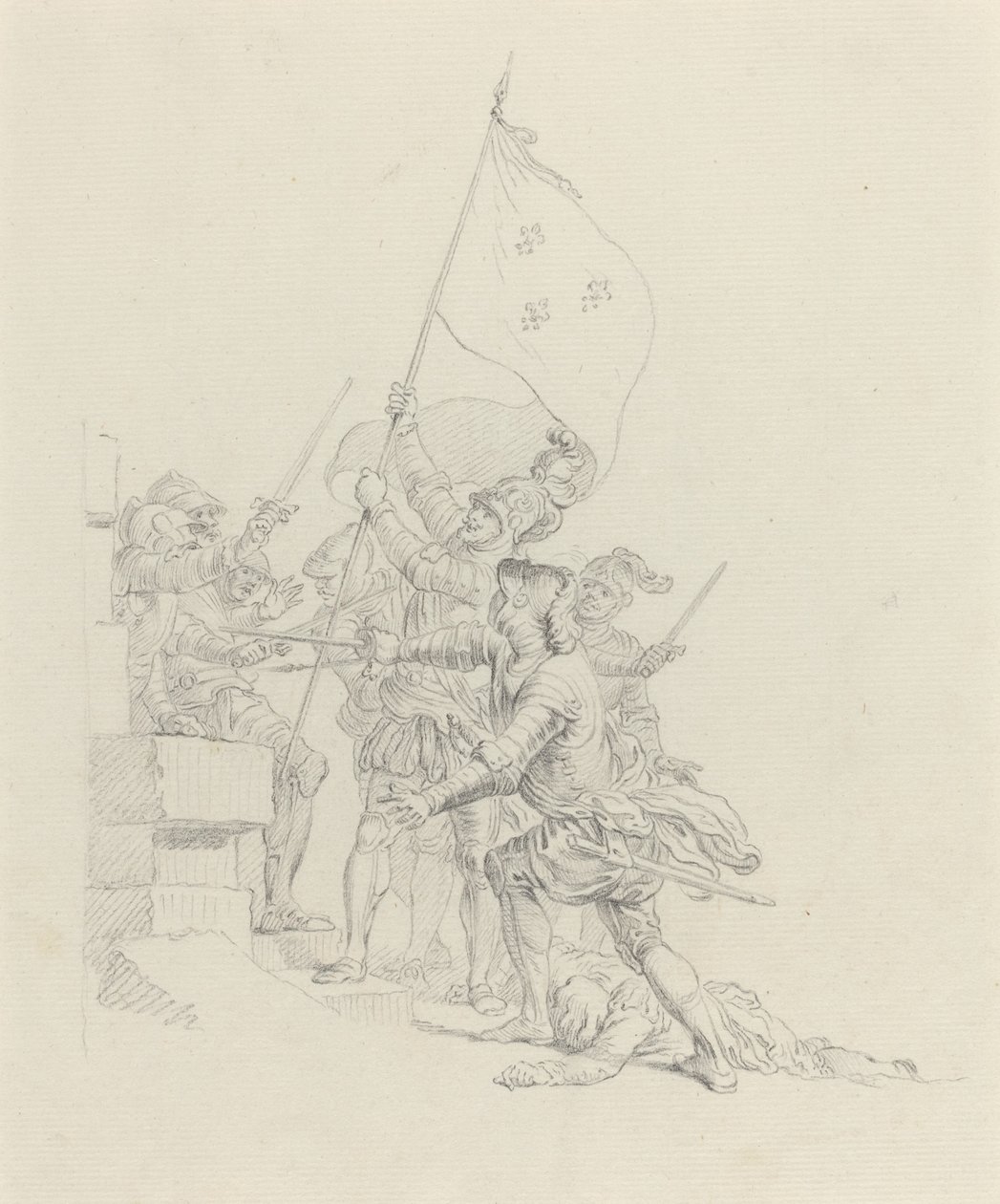 He climbs: he already has with his triumphant hands... by Hubert Francois Gravelot