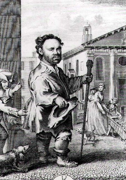 Owen Farrel (b.1716), the Irish Dwarf, engraved by James Hulett (d.1771), pub. in 1742 by Hubert Francois Gravelot