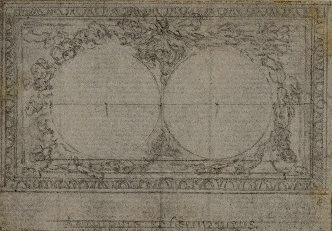 Study for Medallions, in Tacitus 