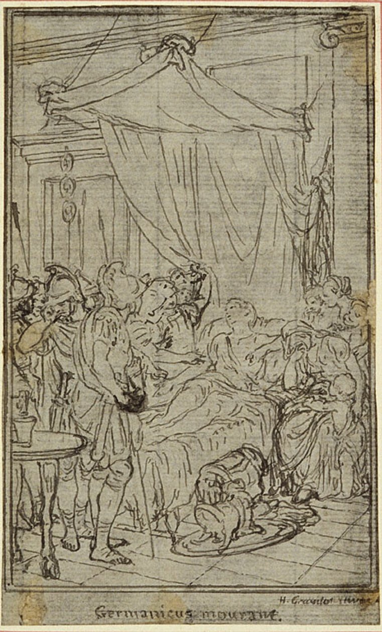 Study for an illustration in Tacitus "Tiberius, or The First Six Books of the Annals" Book II, Vol. 1 by Hubert Francois Gravelot