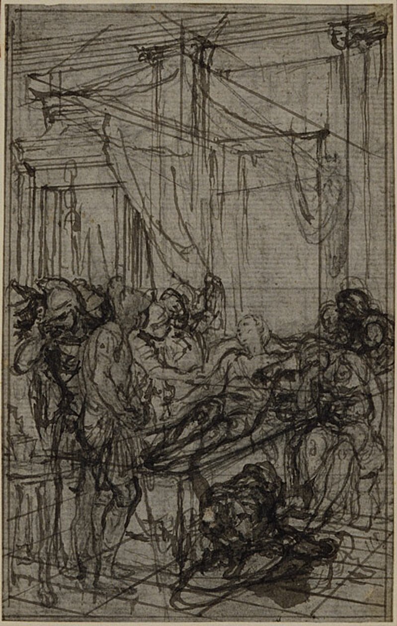 Study for an Illustration in Tacitus "Tiberius, or The First Six Books of the Annals" Book II, Vol. 1 by Hubert Francois Gravelot