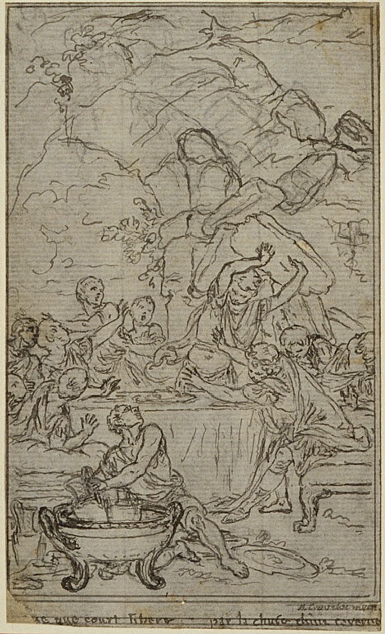 Study for an illustration in Tacitus "Tiberius, or The First Six Books of the Annals", Book IV, Vol. 2, 2nd Study by Hubert Francois Gravelot