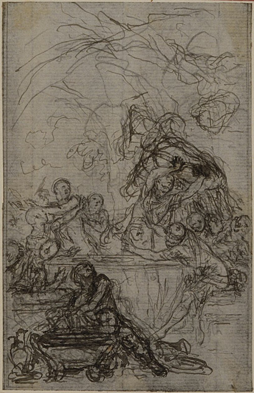 Study for an illustration in Tacitus "Tiberius, or The First Six Books of the Annals", Book IV, Vol. 2, 1st Study by Hubert Francois Gravelot