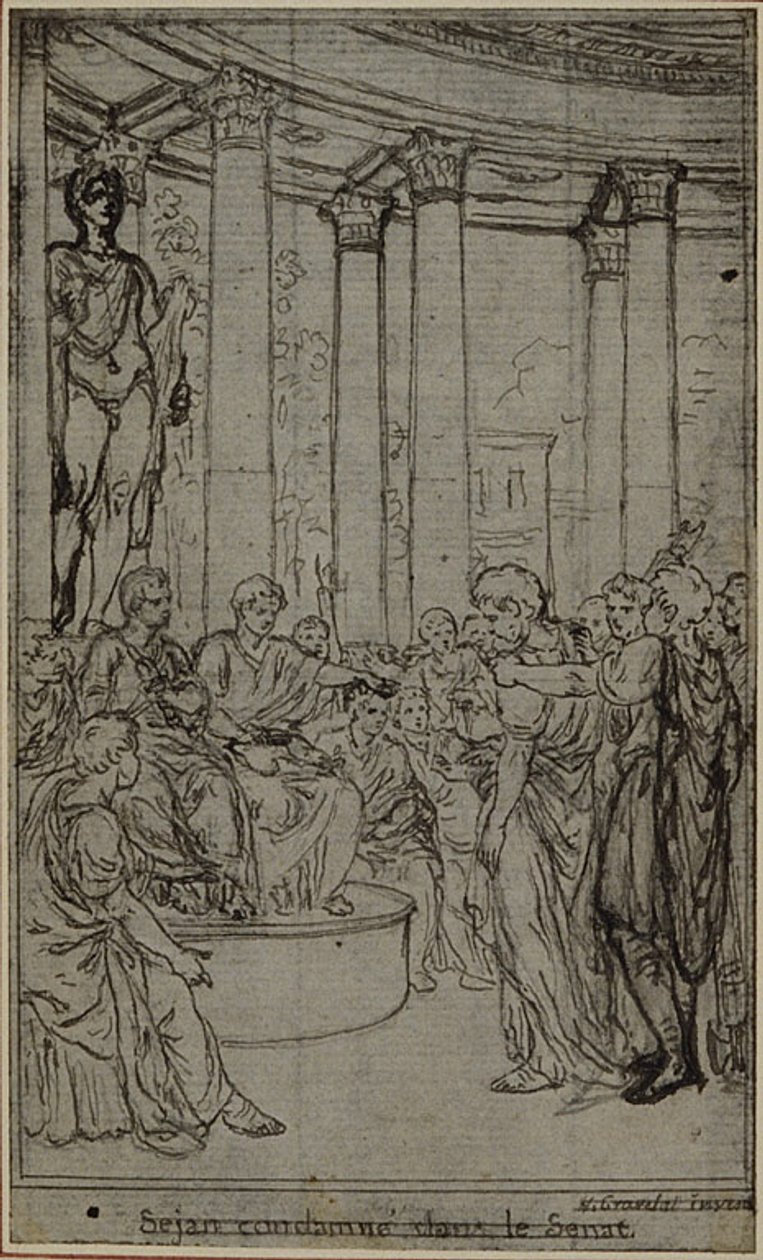 Study for an illustration in Tacitus "Tiberius, or The First Six Books of the Annals", Book V, Vol. 3, 2nd Study by Hubert Francois Gravelot