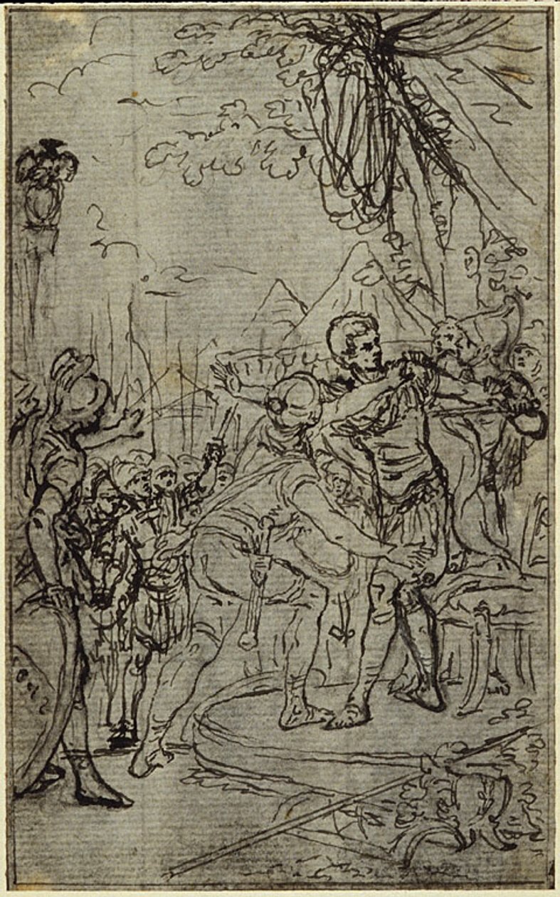 Study for an illustration in Tacitus "Tiberius, or The First Six Books of the Annals" Book I, Vol. 1, 3rd Study by Hubert Francois Gravelot