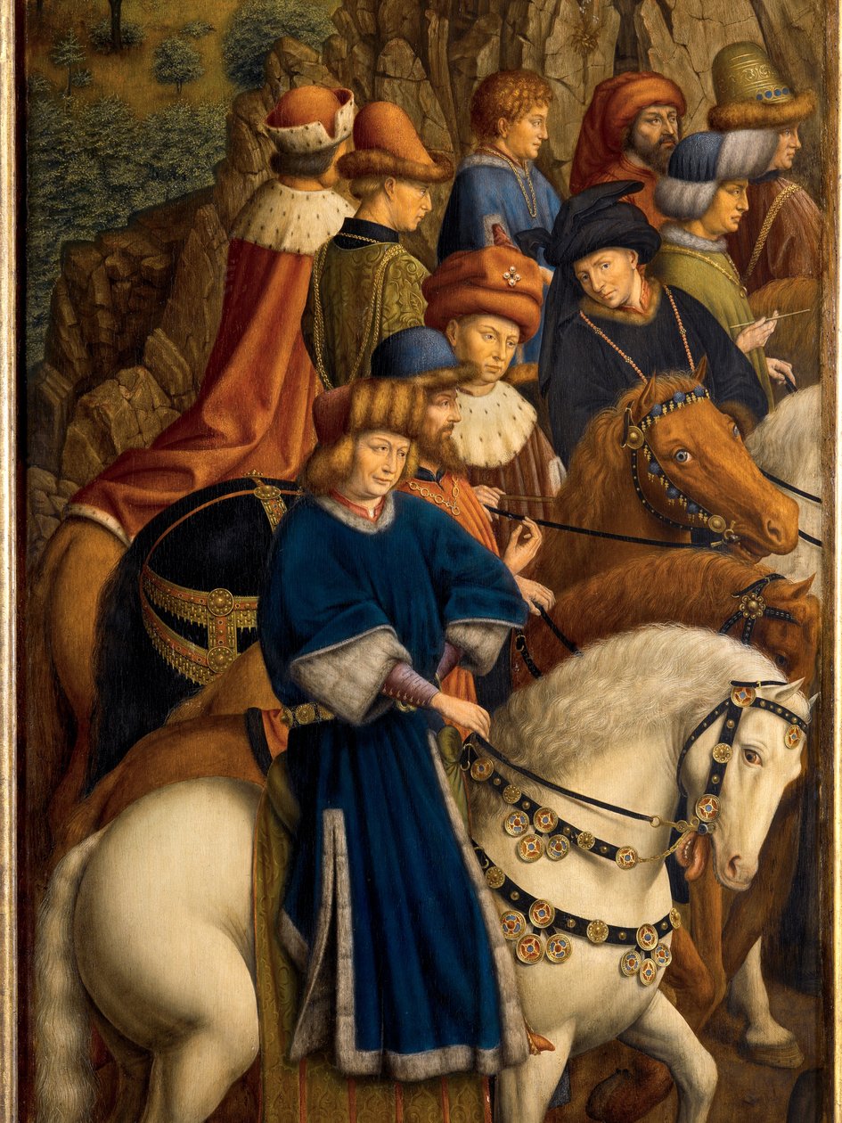 The Just Judges (detail) by Hubert & Jan van (1390 1441) (after) Eyck