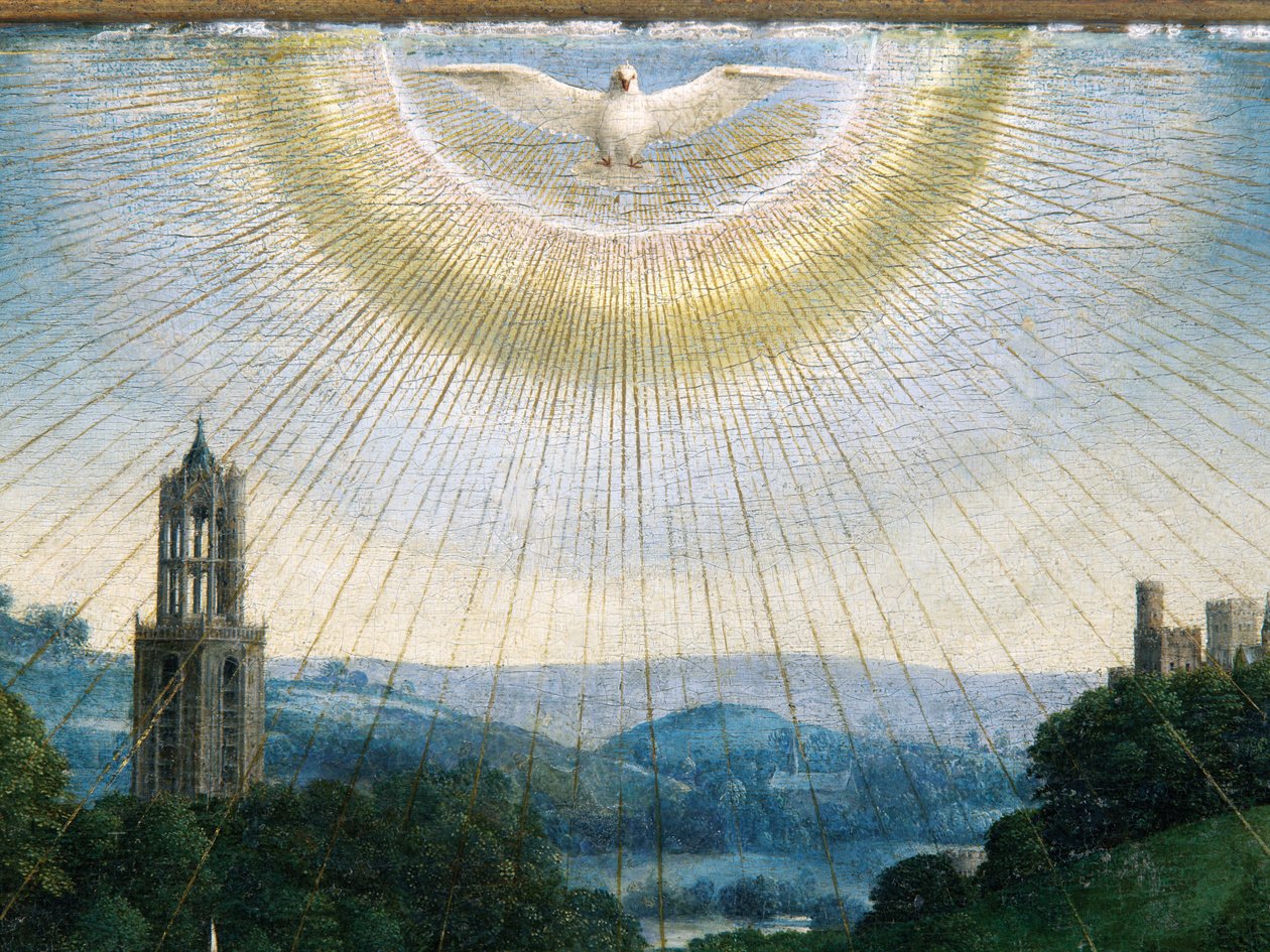 Detail from the Adoration of the Mystic Lamb by Hubert & Jan van (1390 1441) Eyck