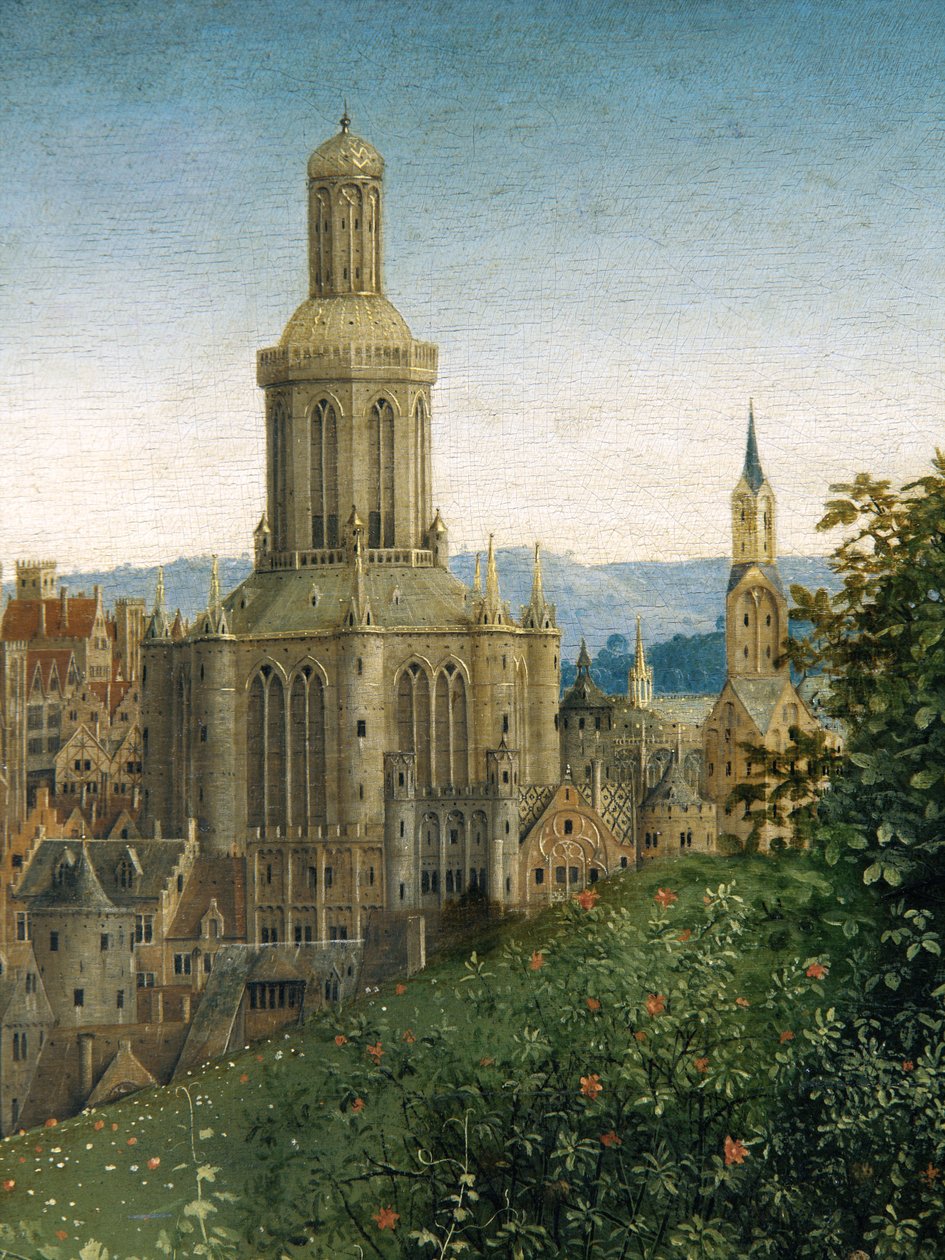 Detail from the Adoration of the Mystic Lamb by Hubert & Jan van (1390 1441) Eyck