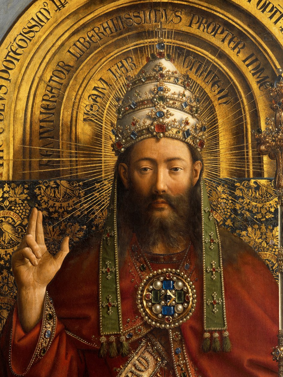 Detail of God the Father by Hubert & Jan van (1390 1441) Eyck