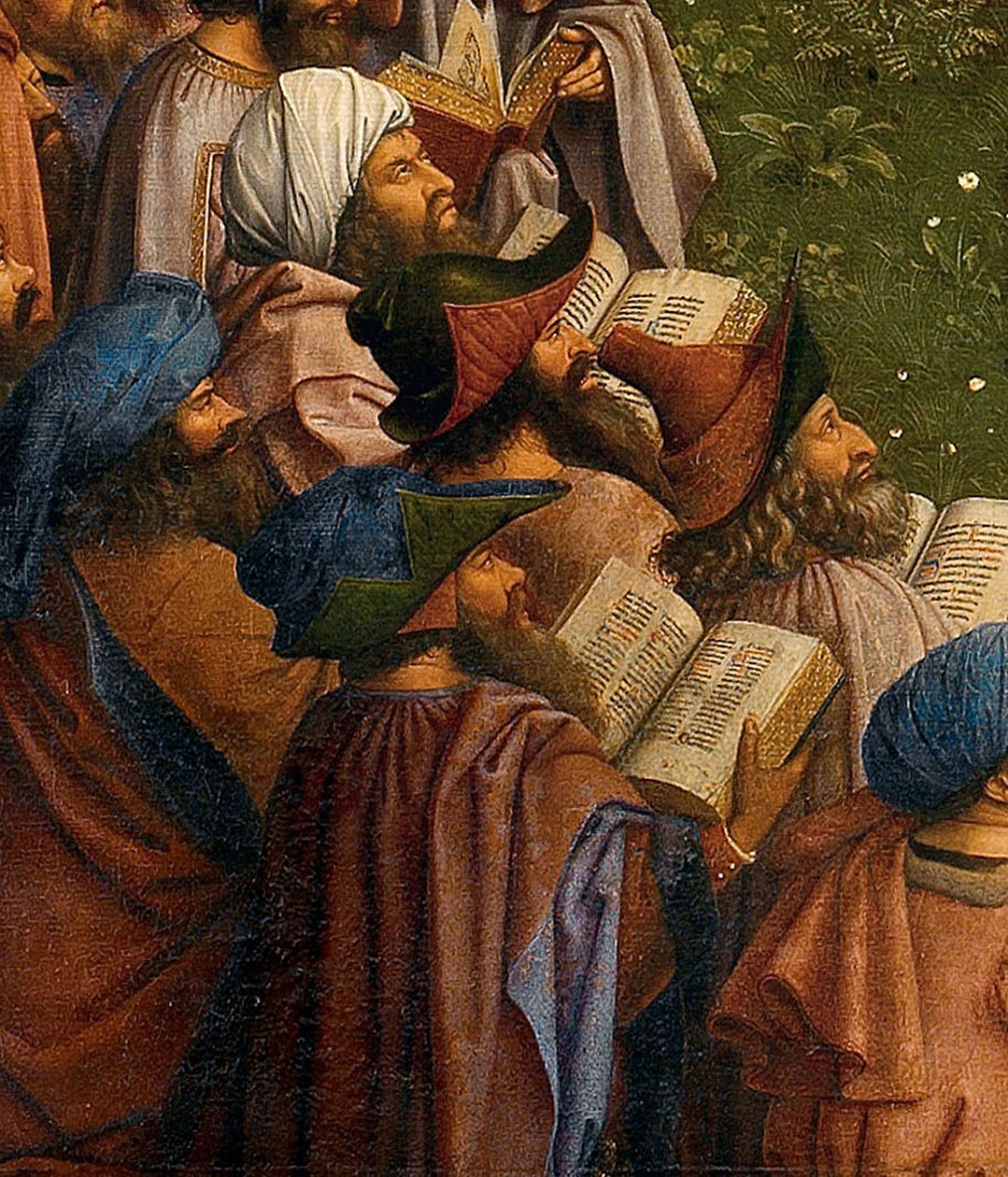 Detail of The Adoration of the Mystic Lamb, from the Ghent Altarpiece (detail) by Hubert & Jan van (1390 1441) Eyck